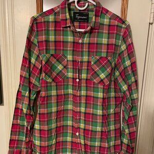 Topman UK Men's Medium Long-Sleeve Button Down Shirt